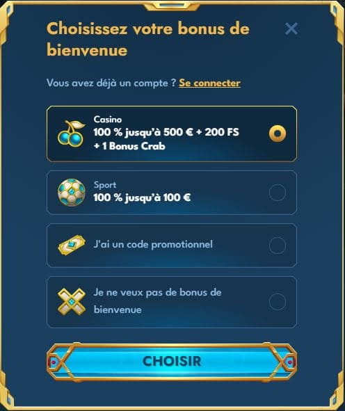 Oceanspin Casino inscription