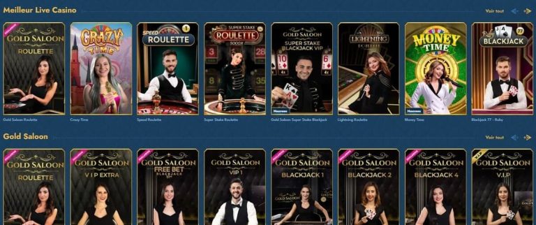 Oceanspin Casino jeux live