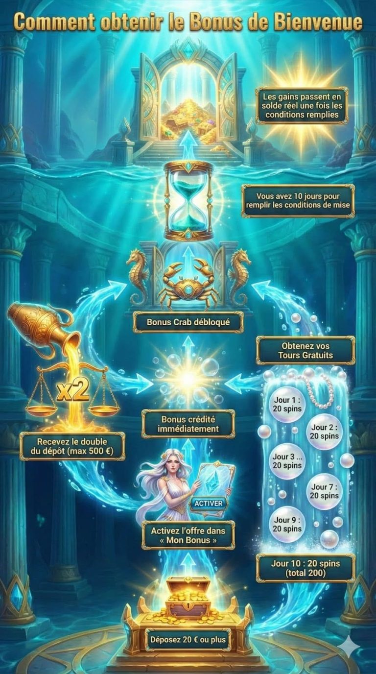 Oceanspin Casino offre bienvenue