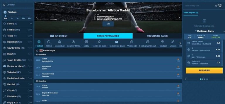 Oceanspin Casino paris sportifs